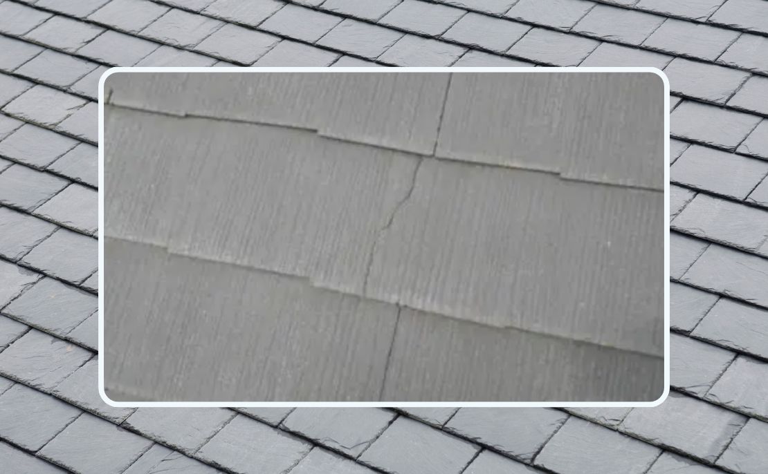 スレート屋根に多いひび割れ・層間はく離の見え方