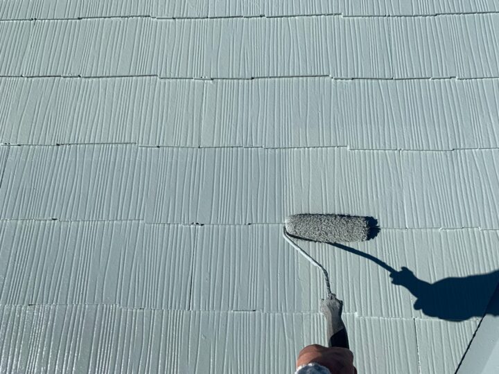 屋根塗装　上塗り