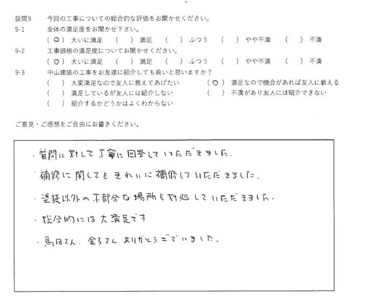 大いに満足