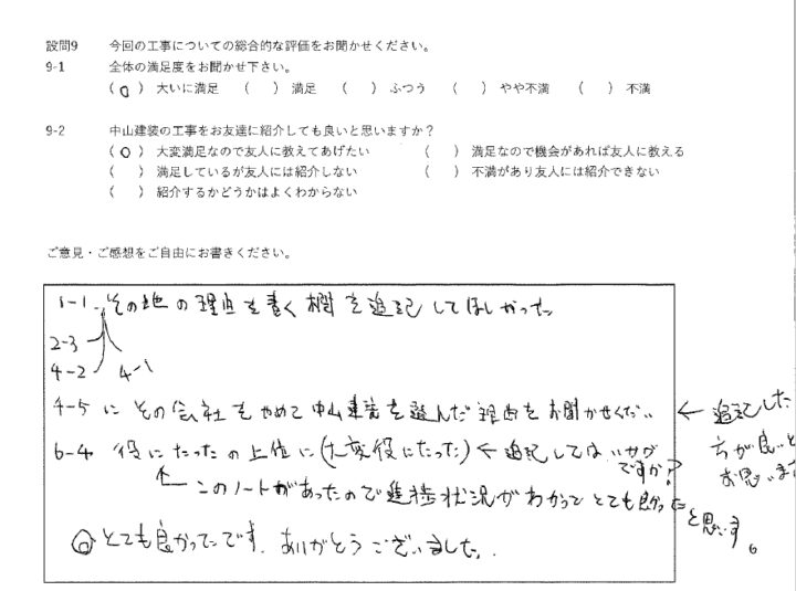 大いに満足工事