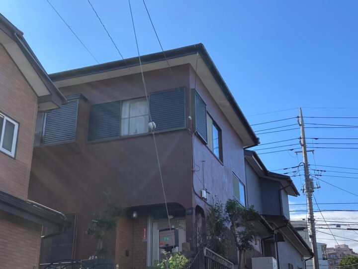 厚木市｜I様邸｜下屋塗装｜外壁塗装｜玄関柱交換