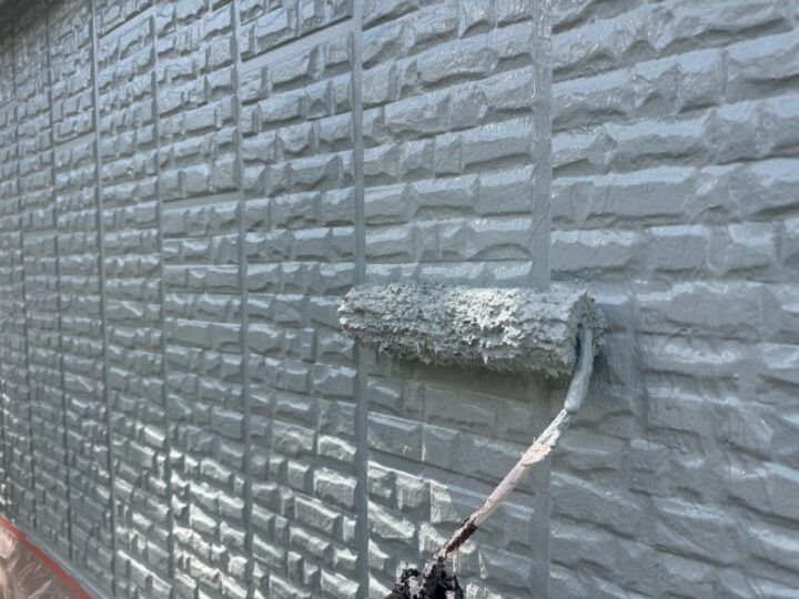 外壁 上塗り(パストグリーン)