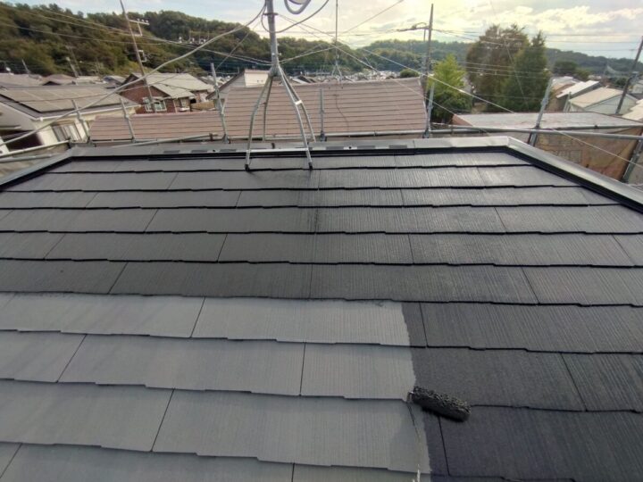 屋根 中塗り