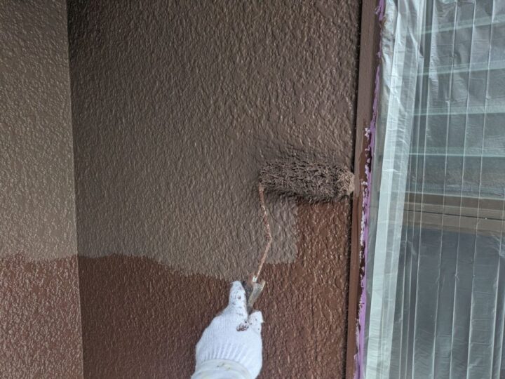 外壁 上塗り(リーガルブラウン)