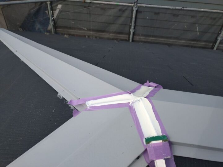 棟板金 シーリング打設