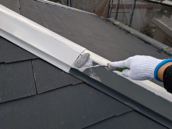 屋根 棟板金錆止め