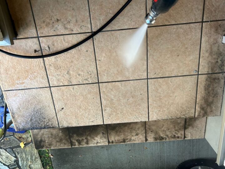 玄関タイル 洗浄