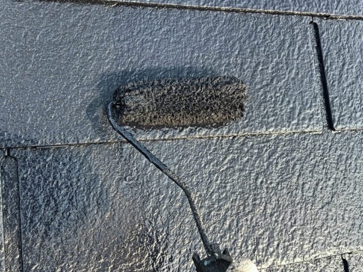 屋根 上塗り(ミッドナイトブルー)