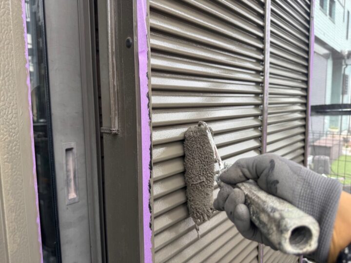 戸袋 上塗り