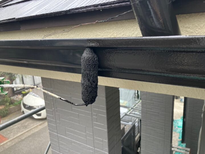 雨樋 上塗り
