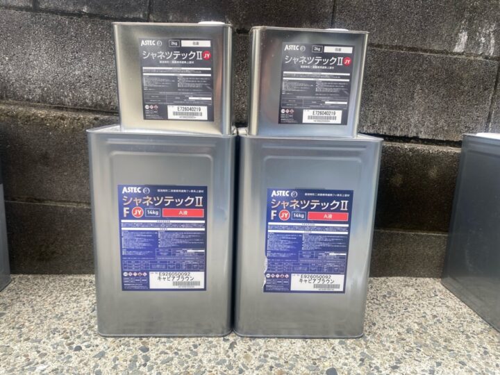 屋根 材料搬入