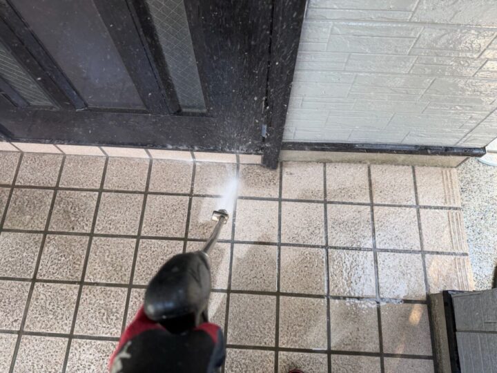 玄関タイル 洗浄